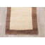 Tapis en laine beige 2 pi 1 po x 4 pi 8 po one-of-kind à la main noué la new age Alvarie