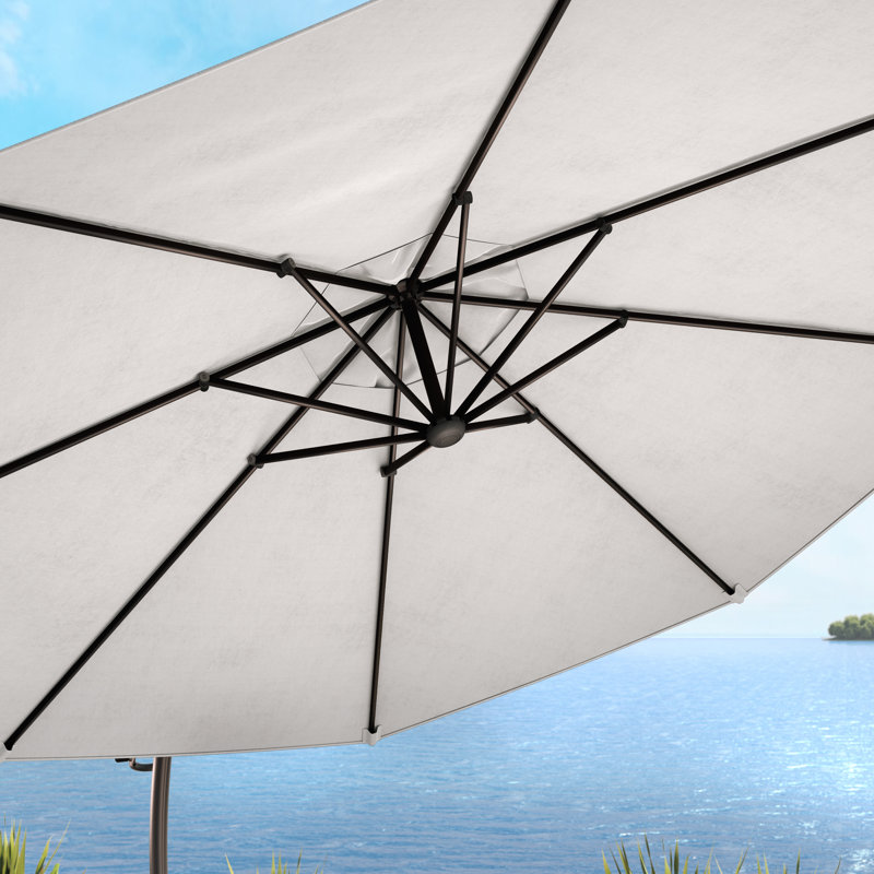 Parasol en porte-à-faux 12 pi Jalbert, Toile lin