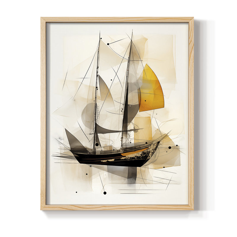 NAUTICAL Series CECXCVI, reproduction d'art encadrée - bois massif, H 15 po x l 12 po