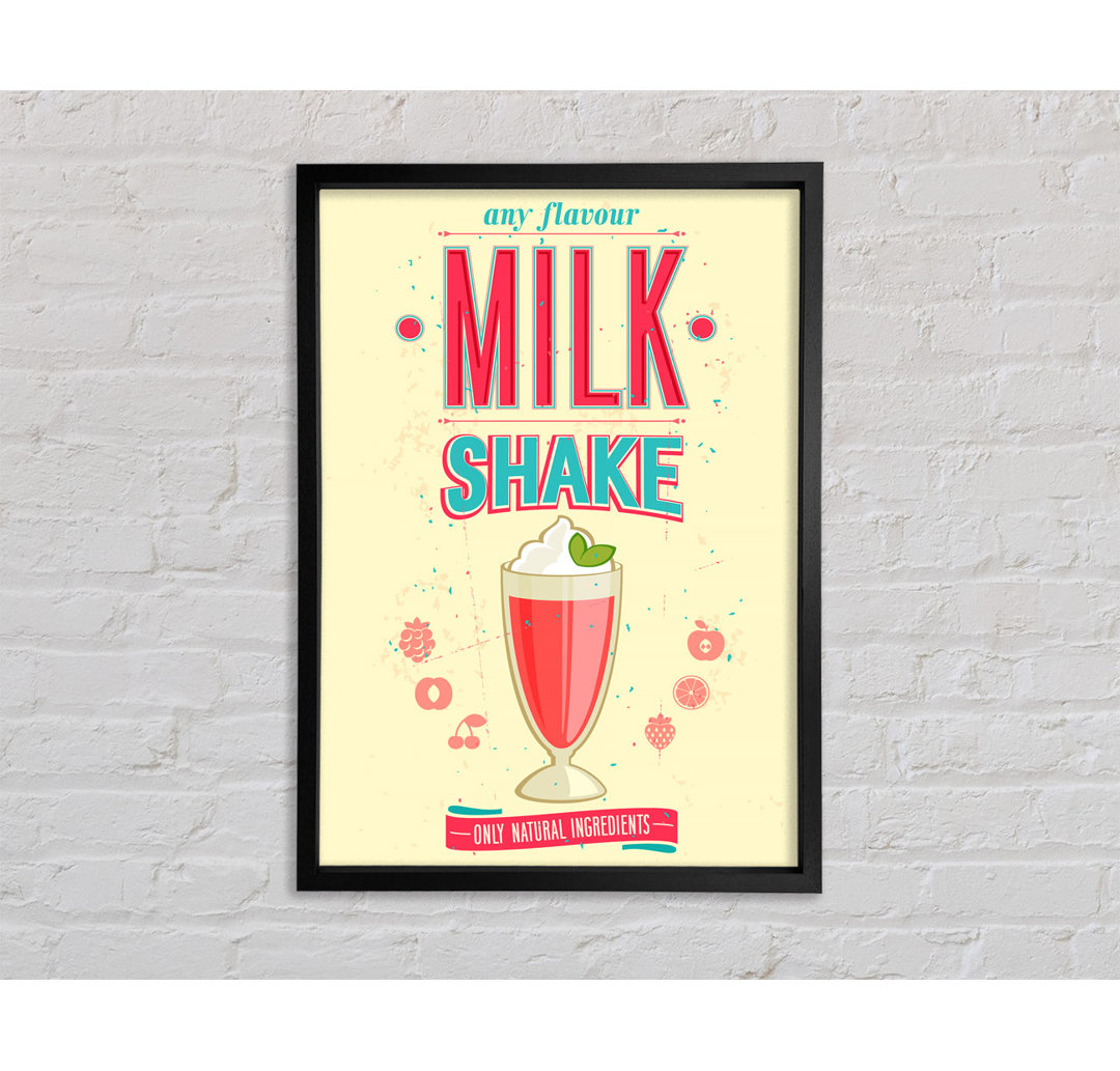 Milk Shake - Einzelner Bilderrahmen Kunstdrucke auf Leinwand