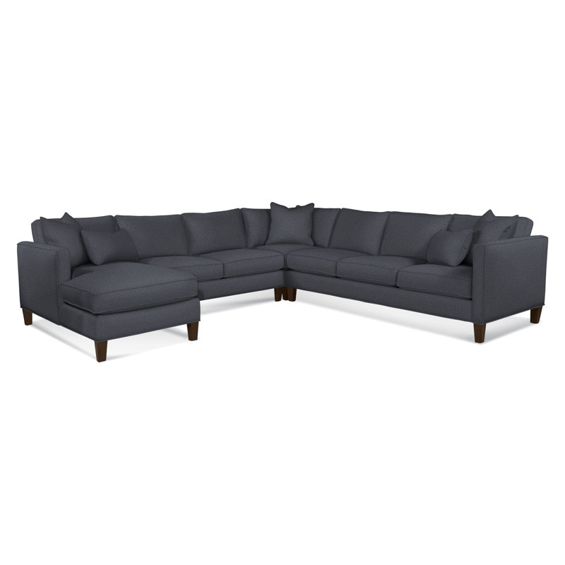 Sectional, Java, Basic Blue; 0317-63, Left Hand Facing