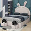Lit double rembourré en forme de lapin avec 2 tabourets de rangement-940395712-947025857