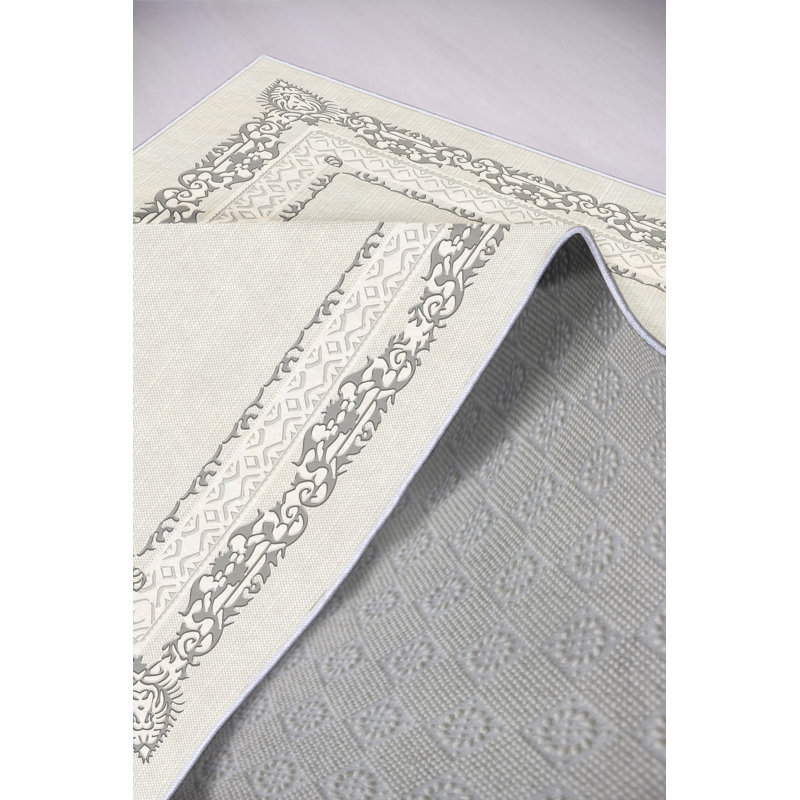 Premium Light Blue Area Rug, 5.2 x 7.5 Feet | 100% Polyester, 650 g/m² | 4 mm Pile Height, Digital Printing, Antibacterial & Eco-Friendly | Non-Slip PVC Dot Underside, Machine Washable for Easy Care