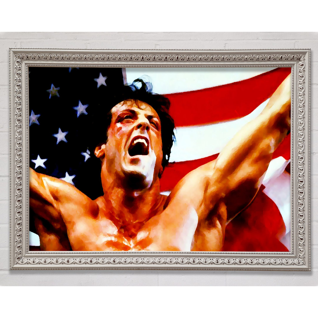 Rocky American Flag - Einzelner Bilderrahmen Kunstdrucke