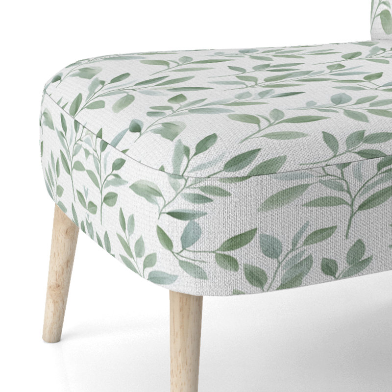 Chaise rembourrée Modern - Chaise d'appoint vert sauge, Chaise d'appoint sans accoudoirs