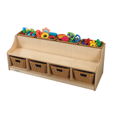 Banc de lecture naturel avec rangement Childcraft