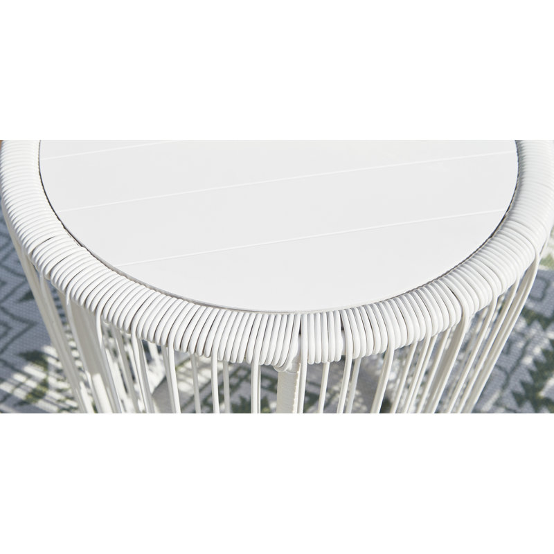 Mandarin Cape White Resin Wicker 3-Piece Outdoor Bistro Set