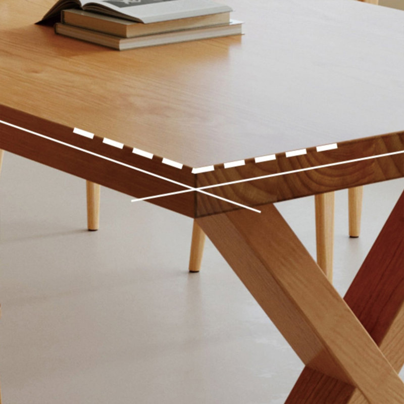 Ensemble de table en bois massif au choix de la nature, H 29,52 po x L 62,99 po x l 27,55 po