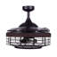 Ventilateur de plafond à pales rétractables de 122 cm (48 po) avec lumière et télécommande, ventilateur de plafond moderne Fandelier, technologie de conception brevetée, pales plus épaisses et plus robustes, noir avec garniture en koa-926628592