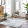 Light Silver Machine Washable Area Rug