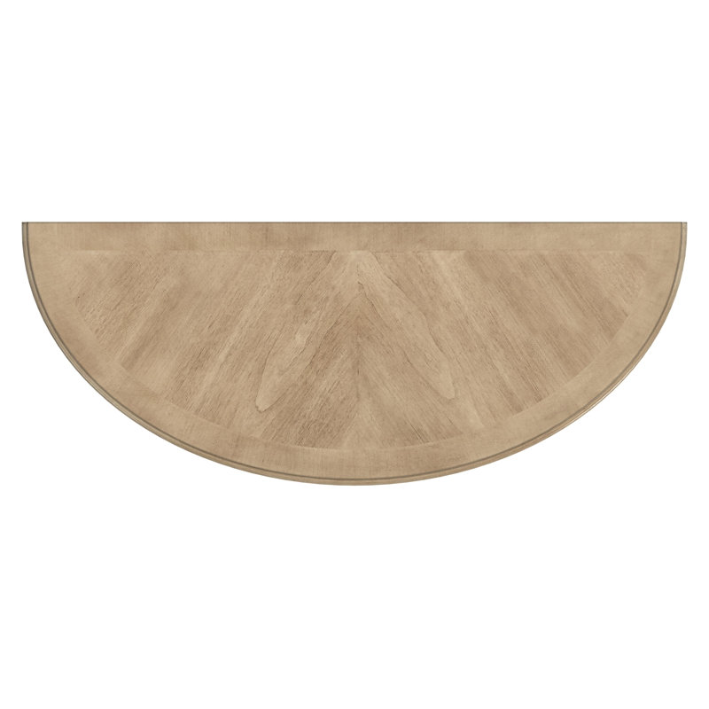 Hampton 36" Demilune Console Table, Antique Beige