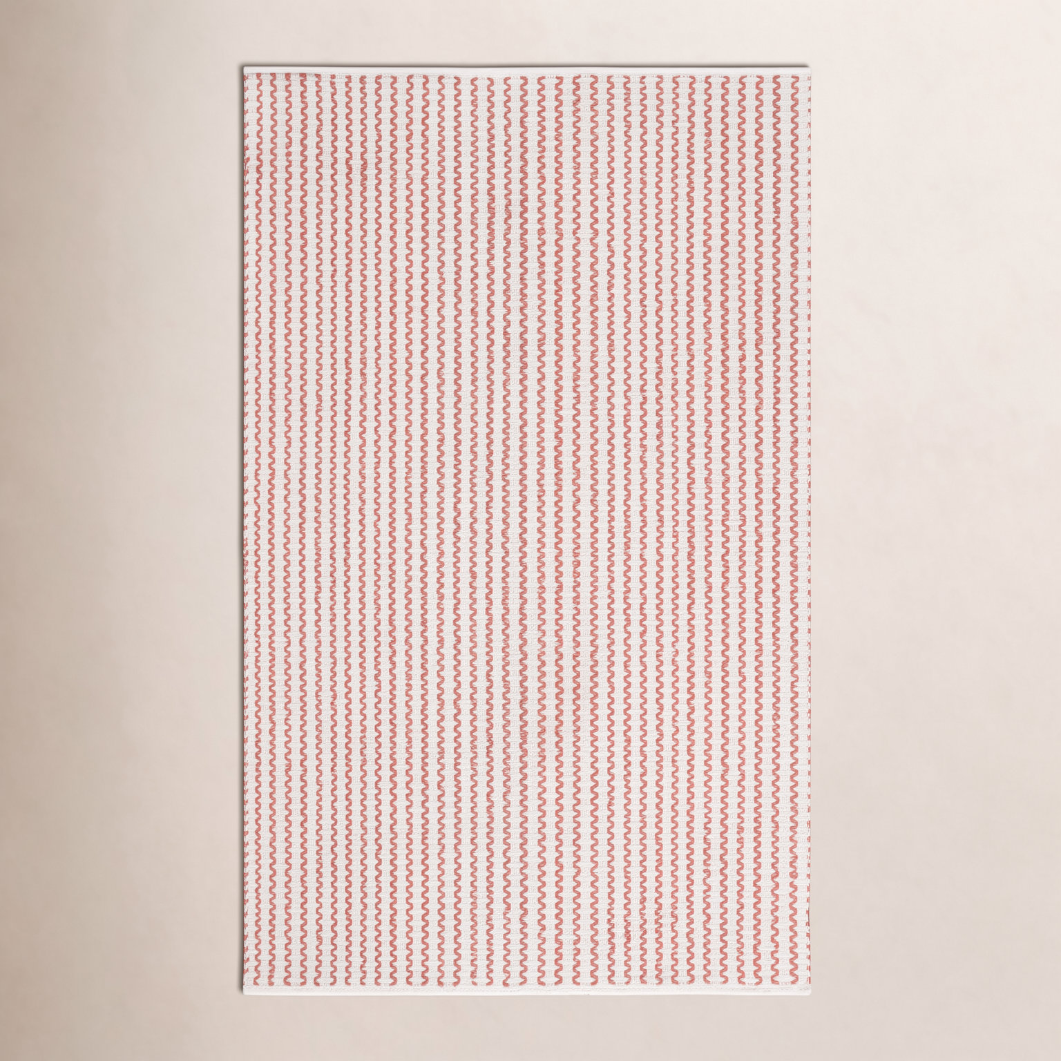 Hand-Woven Chevron Cotton Rug, Rectangle 4' x 6'