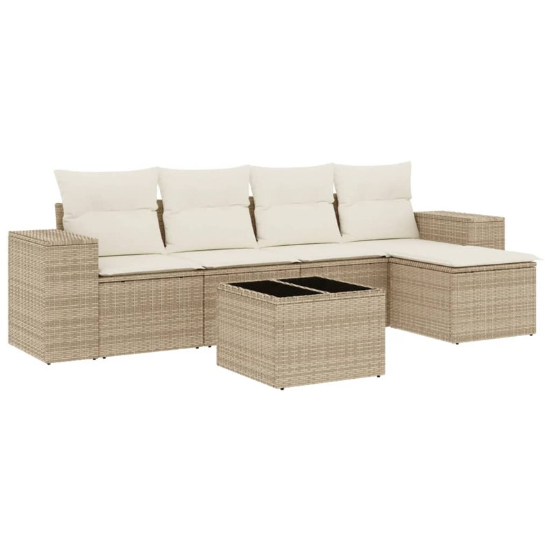 Vidaxl Garden Sofa Set , Cream White, Beige