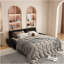 Grand canapé-lit escamotable de 73,2 po, canapé-lit convertible 3 en 1, causeuse en velours multifonctionnel, noir