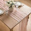 10 pièces de chemin de table en gaze rose doré 10 pi, feuille métallique scintillante, anniversaire de mariage, décoration de table de fête