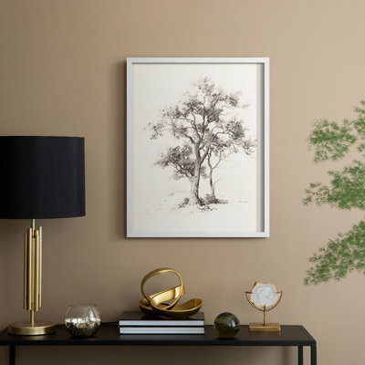 Vintage Landscape I Framed Print - Solid Wood