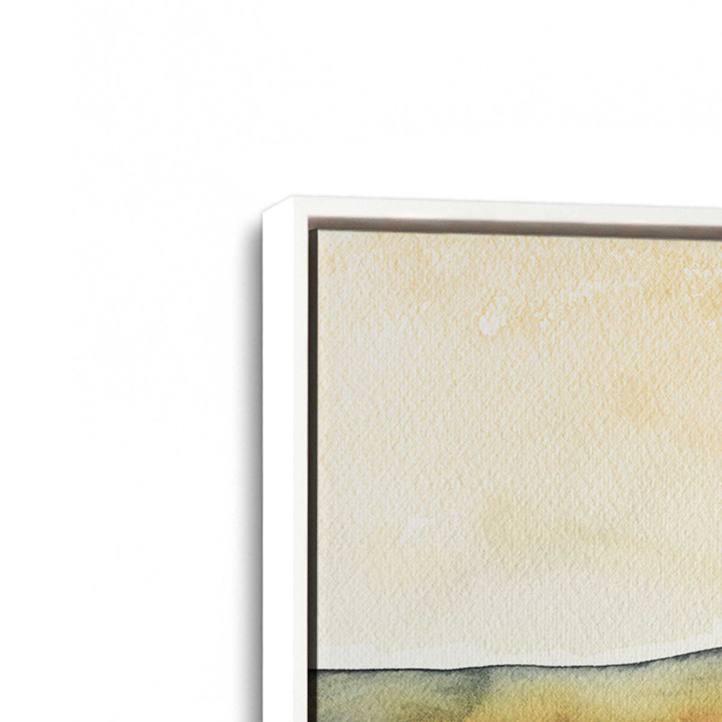 Horizon doux, H 12,75 po x l 18,75 po, Blanc opaque, Toile avec cadre