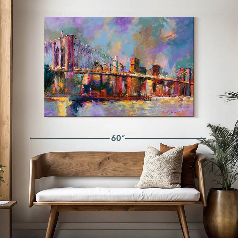 Couleurs du pont Ravi Brooklyn, H 34 po x l 51 po