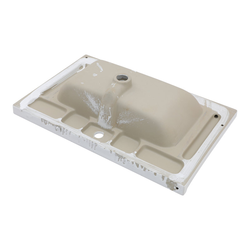 32" W x 20" D Rectangular White Ceramic Single Bathroom Vanity Sink Top with Overflow (Sink Only)