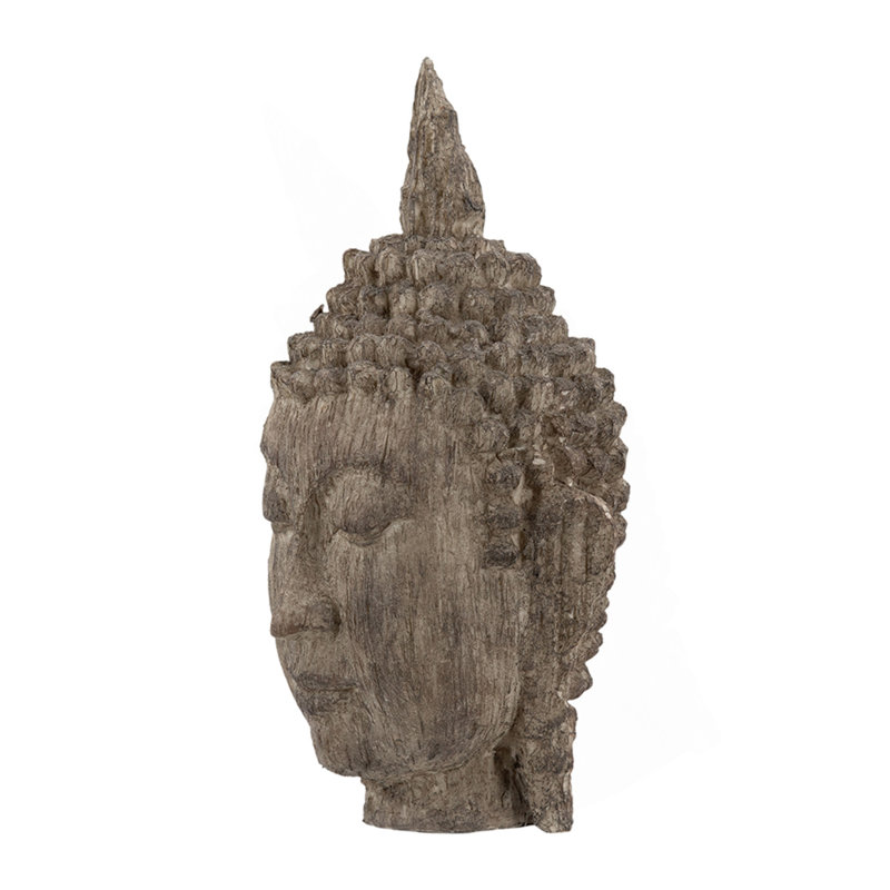 6.5X6.3X12" Meditating Buddha Head Sculpture, Large