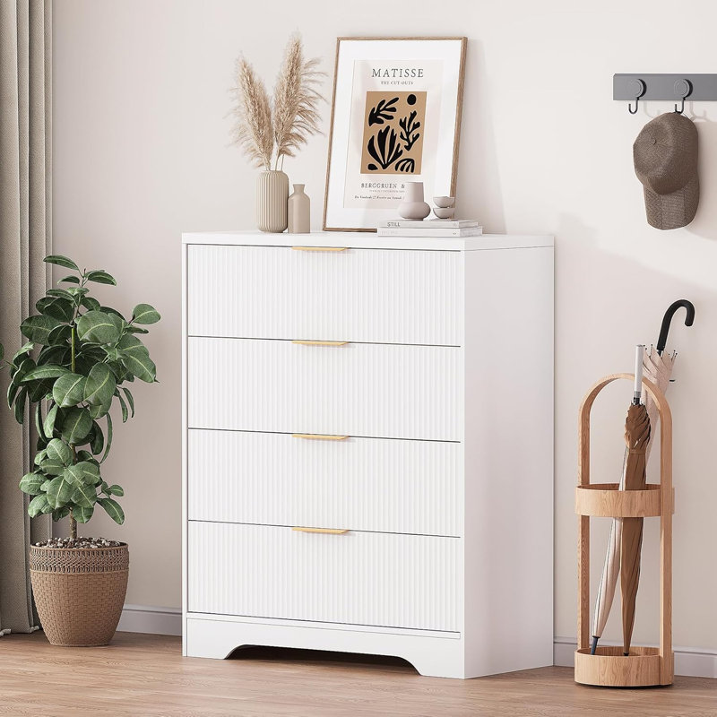 80cm W 5 - Drawer Chest of Drawers, White