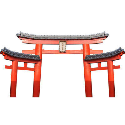 Standup en carton traditionnel japonais Torii