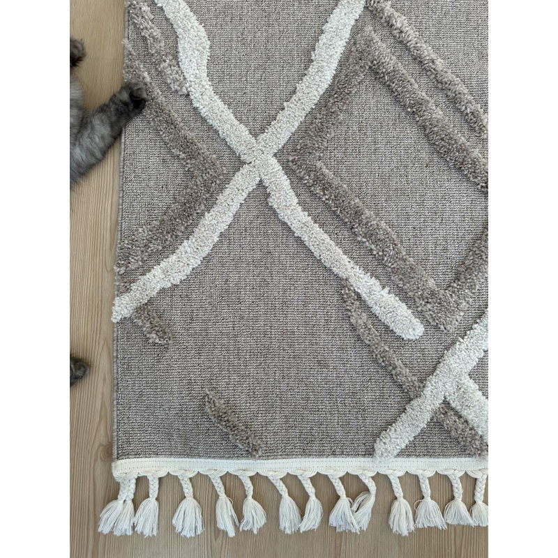Tapis avec envers antidérapant Tivan, Rectangle 3 pi 11 po x 5 pi 11 po