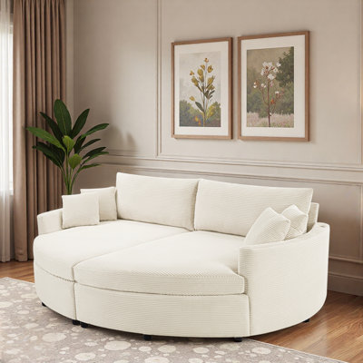 Oversized Double Chaise Lounge Sofa With Deep Seat And Usb Ports
