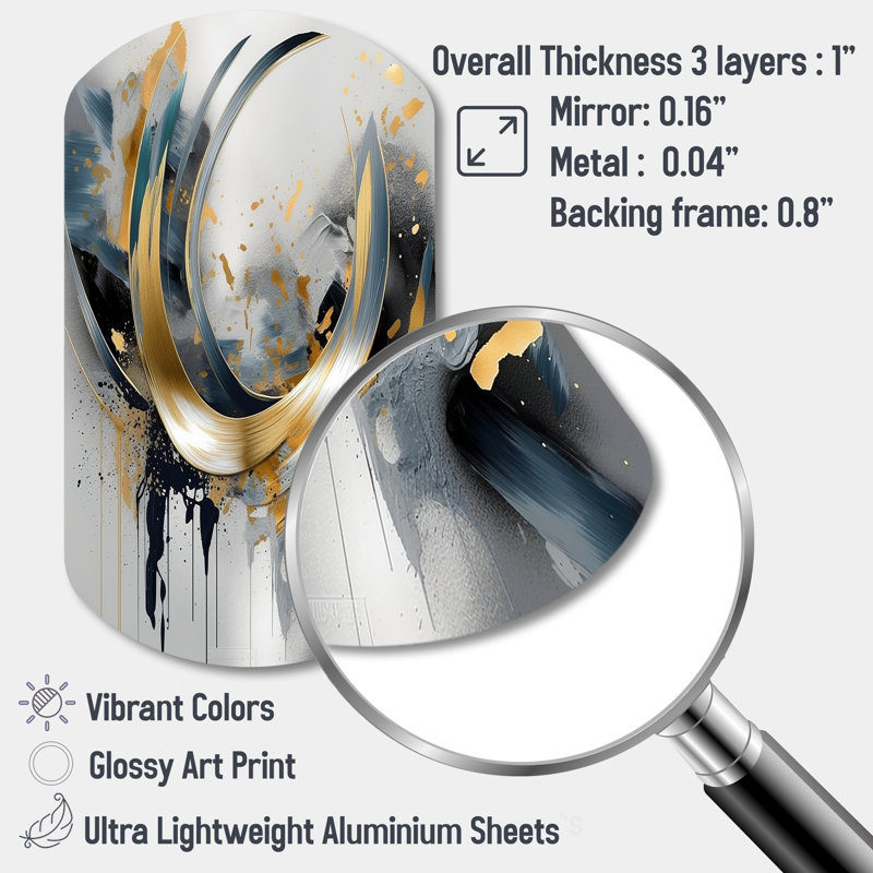 Soft Colors Marble Abstract IV - Marble Irregular Shape Metal Wall Art, Modern Asymmetrical Metal Art Print