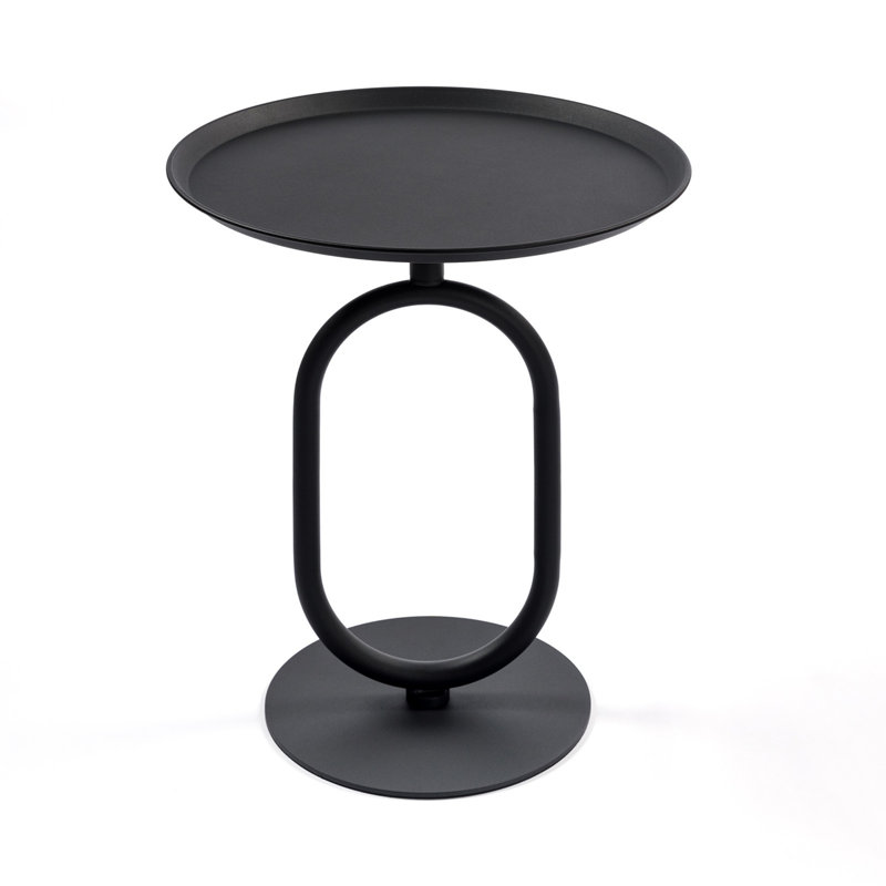 Multifunctional Side Table For Small Space, 21.3" H x 18.9" L x 18.9" W, Black