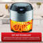 Friteuse à air T-Fal, friteuse, Easy Fry, faible en gras, panier antiadhésif, 4,2 L, acier inoxydable avec support en prime