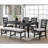 Rectangular Wooden Counter Height Table With Tapered Legs In Black-777616007