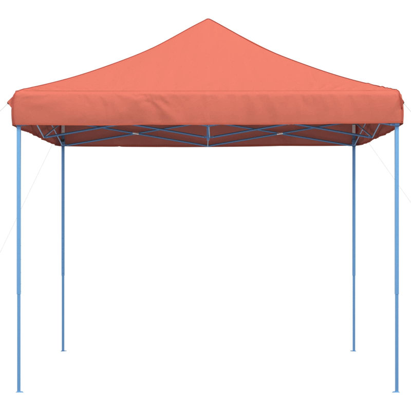 Vidaxl Foldable Tent Canopy Patio Pavilion Gazebo Pop Up Tent Marquee Canopy, 315cm H x 292cm W x 292cm D, Blue, Terracotta