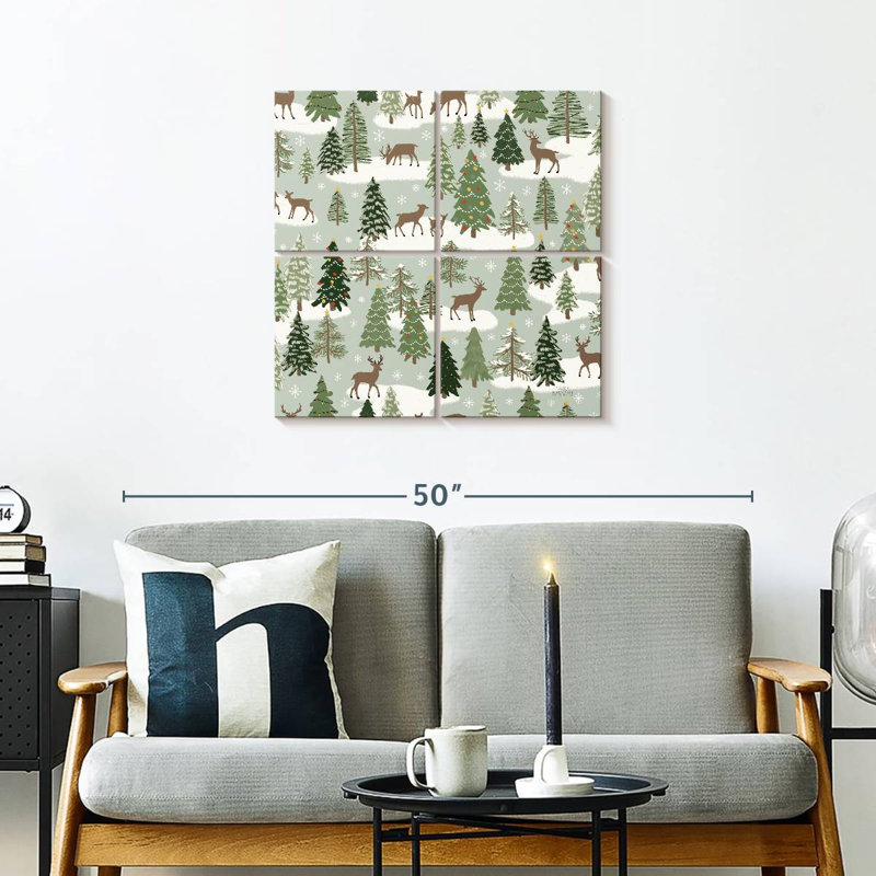 Motif de village de Noël Lelend I, H 26 po x l 26 po