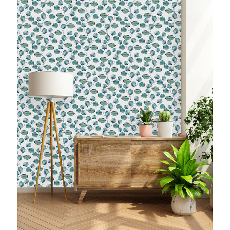 Floral Wall Mural, 2.08' W x 10.42' L