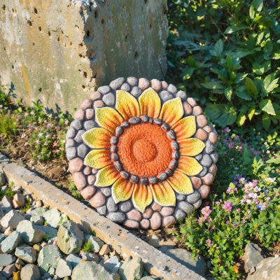 Sunflower Pattern Outdoor Garden Stepping Stones - Walkway Paving