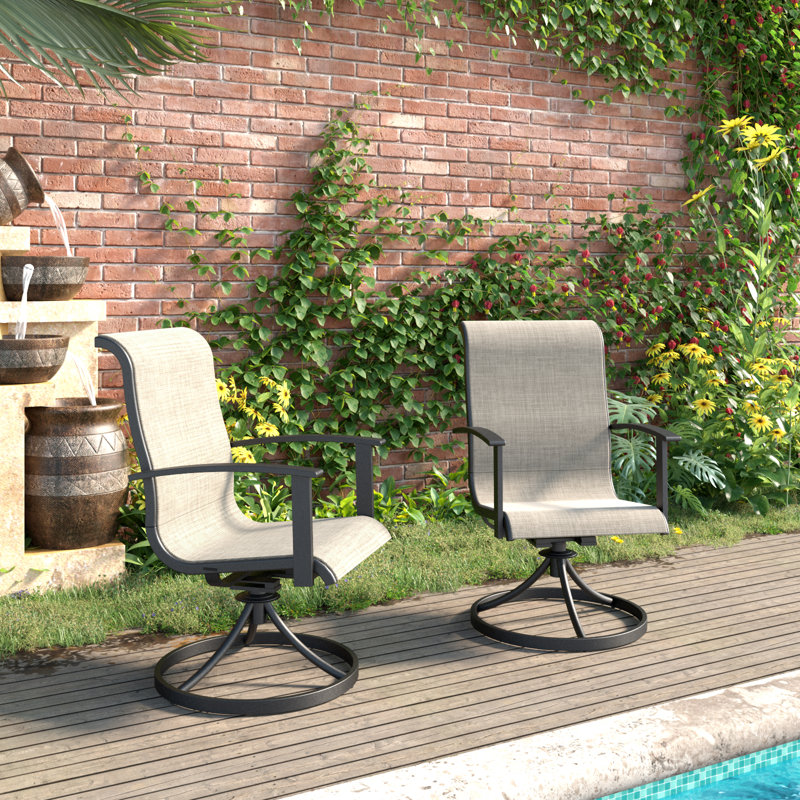 Fauteuil de patio Errik, Gris café