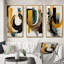 «Modern Green Art Deco», 3 pièces sur toile-1439839367-1439839366