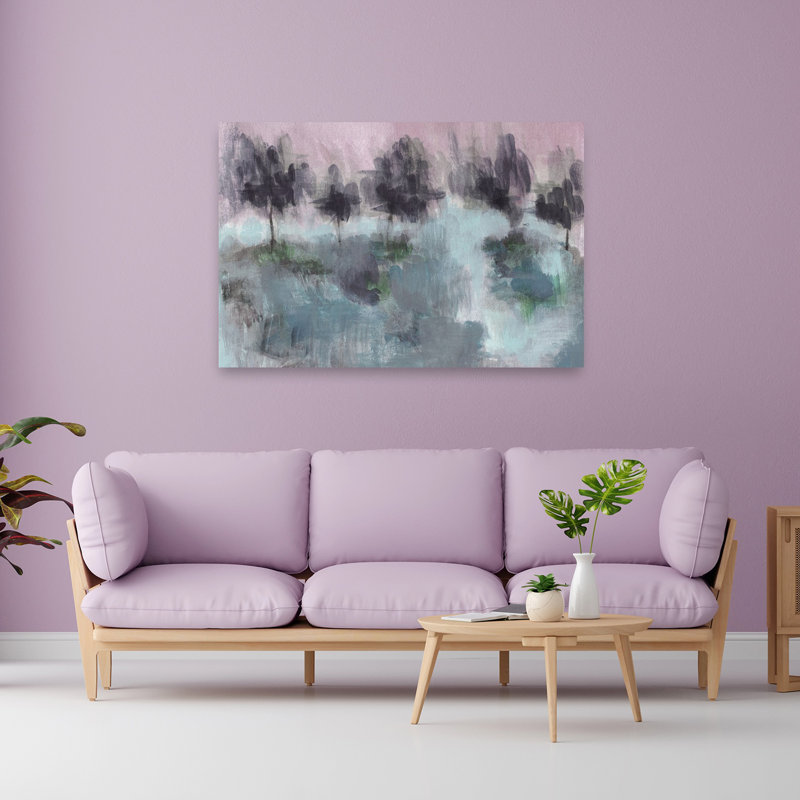 «Misty Forest Abstraction Abstract Dreamy Peaceful Landscape Nature», art mural, H 40 po x l 60 po