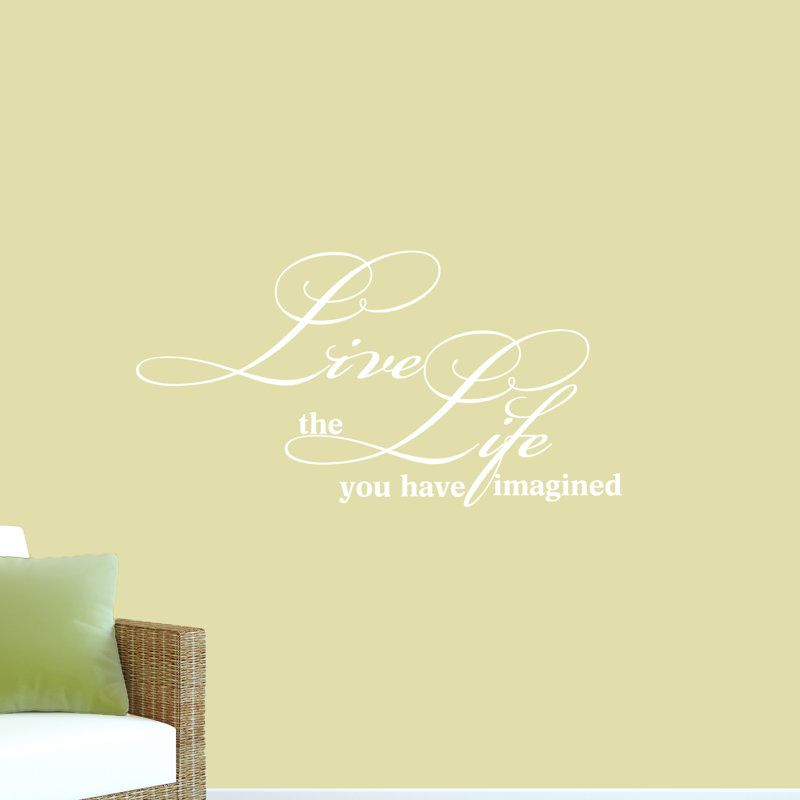 Adhésif décoratif « live the life you you », Blanc