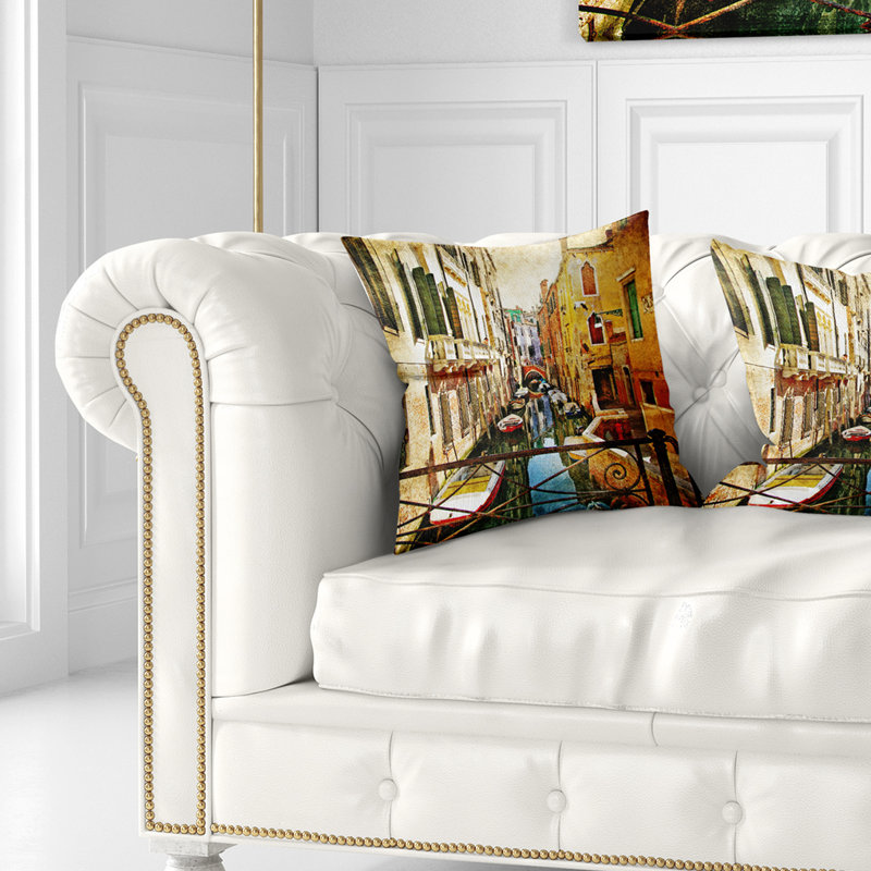 Coussin Amazing Venice - Cityscape, 18 po x 18 po, Coussin décoratif