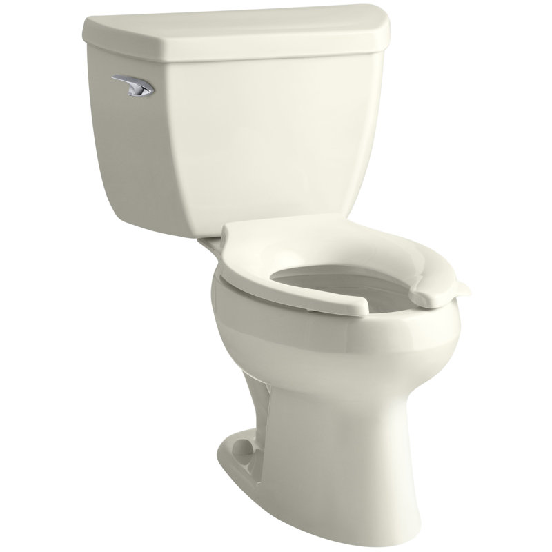 Wellworth Classic Two-Piece Elongated 1.0 GPF Toilet with Pressure Lite Flushing Technology, Less Seat, Yes, White