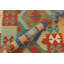 Tapis de couloir géométrique en laine noué à la main à motif géométrique de 2 pi 9 po x 9 pi 6 po céporah rouille / gris / vert