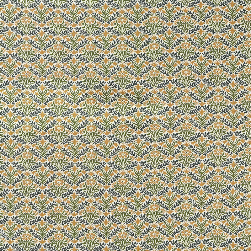 Bellflowers Weave, Moss/Wheat