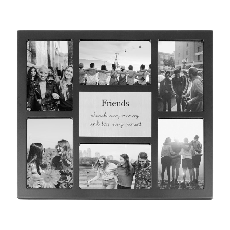 Modern Multi Collage Frame with Special Wording and Cute Phrase, Friends