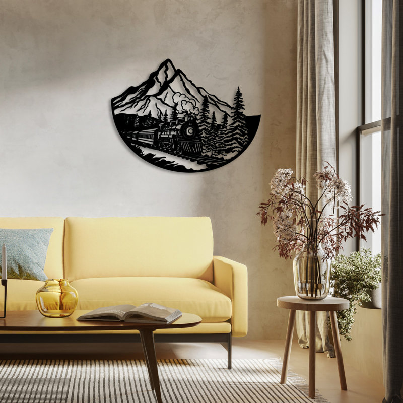 Decorative Metal Wall Accessory, Black, 21.7 x 28.7 inches | 100% Metal Construction, Thickness: 0.06 inches | Lightweight at 2.8 lbs, Perfect for Home or Office Decor, Stylish and Durable Design
