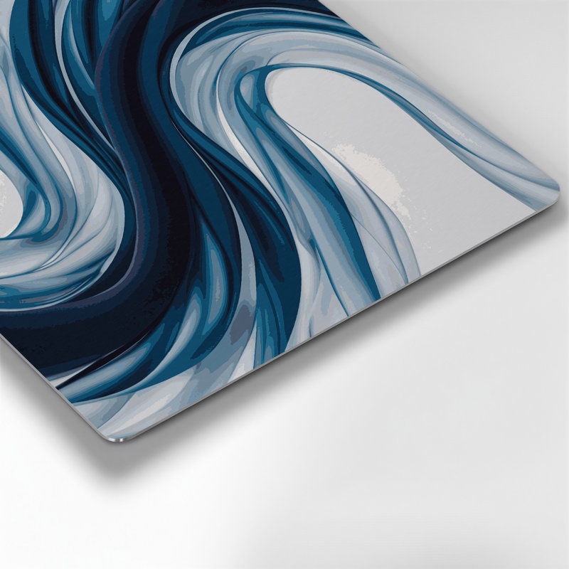Gradient Abstract 32, art mural en métal bleu, H 16 po x l 16 po