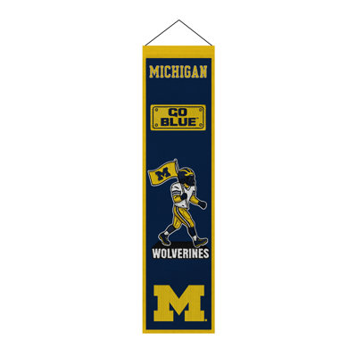 NCAA Michigan Wolverines Icon Banner Wall Decor, 8 x 32 In
