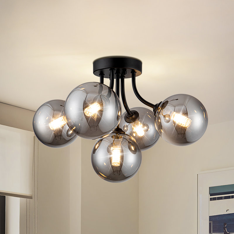 Sputnik Bohr Glass Flush Mount Light Sputnik Light Fixture Bathroom Ceiling Light Bedroom Lights for Ceiling Entryway Light Fixture