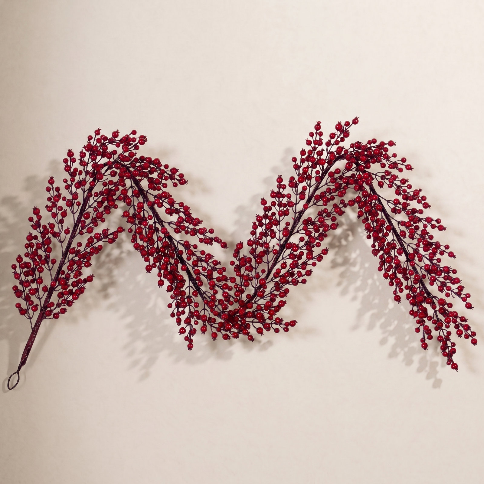 72" Red Crab Apple Berry Garland